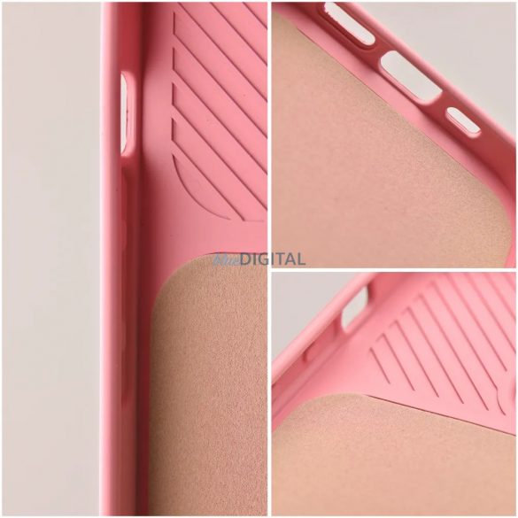 Husa spate iPhone 15 Plus (6.7"), carcasa TPU, cu protectie pentru camera, roz, Slide