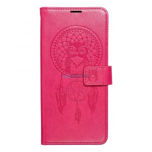 Husă pentru telefon Samsung Galaxy A12, husă carte, husă cu deschidere laterală, închidere magnetică, magenta închis, dreamcatcher, SM-A125, SM-A127, Mezzo