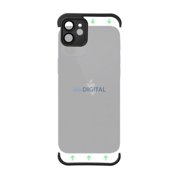 Husă cadru iPhone 15 Plus (6,7"), carcasă TPU, protecție pentru cameră, negru, Mini Bumpers