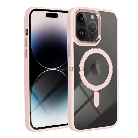 Husă din silicon pentru iPhone 11 Pro (5,8"), husă PC/TPU, magsafe, color edge, transparent/roz pudră, Color Edge Mag Husă