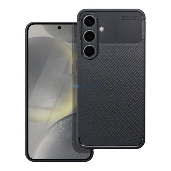 Samsung Galaxy S24 silicon husă, spate Husă husă, model de carbon, camera de protecție, negru, SM-S921, Carbon Premium