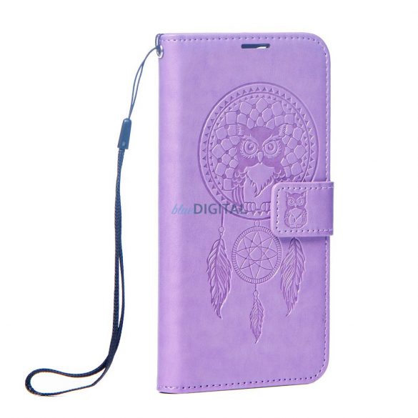 Husă pentru telefon Samsung Galaxy S24, husă carte, husă cu deschidere laterală, închidere magnetică, violet, dreamcatcher, SM-S921, Forcell Mezzo