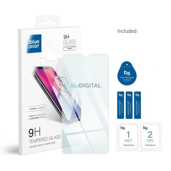 Film de sticlă frontal Samsung Galaxy A35, temperat, 9H, 0,3 mm, SM-A356, Bluestar