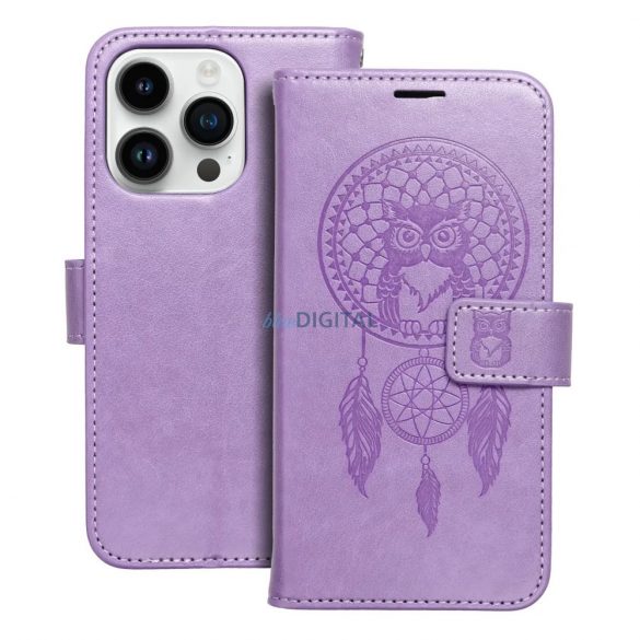 Carcasă telefon Samsung Galaxy A05s, carcasă carte, carcasă cu deschidere laterală, închidere magnetică, violet, dreamcatcher, SM-A057, Forcell Mezzo