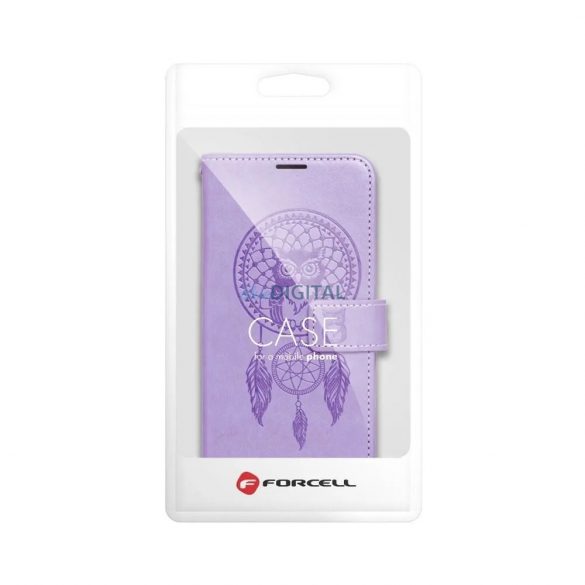 Carcasă telefon Samsung Galaxy A05s, carcasă carte, carcasă cu deschidere laterală, închidere magnetică, violet, dreamcatcher, SM-A057, Forcell Mezzo