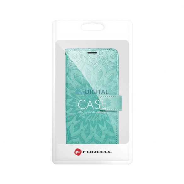 Husă pentru telefon Xiaomi Redmi 13C 4G/5G, husă carte, carcasă cu deschidere laterală, închidere magnetică, verde, mandala, Mezzo