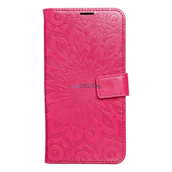 Xiaomi Redmi 13C 4G/5G caz telefon, caz carte, caz de deschidere laterală, închidere magnetică, magenta închis, migdale, Mezzo