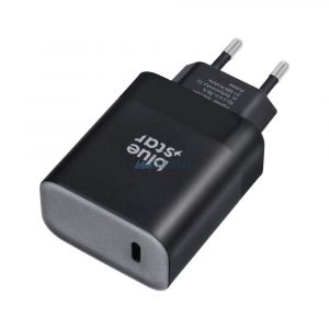 Cap universal de încărcare rapidă de rețea, cu conector de tip C, negru, 3A / 45W, PD / QC 4.0 / Încărcare super rapidă 2.0, BlueStar TFB-TC-45W