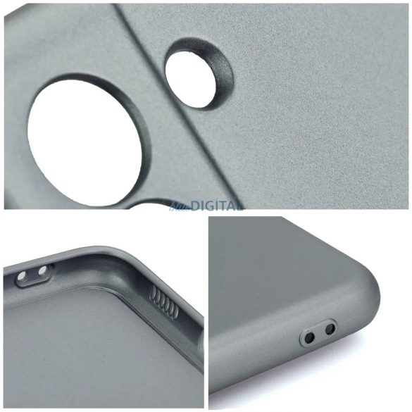 Carcasa spate Xiaomi Redmi 13C, carcasa TPU, gri, metalica