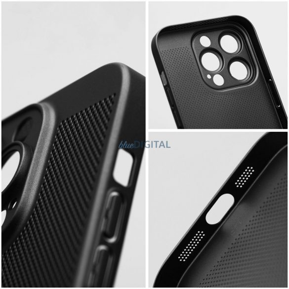 Husa spate Xiaomi 13T, carcasa din plastic, respirabila, neagra, Breezy