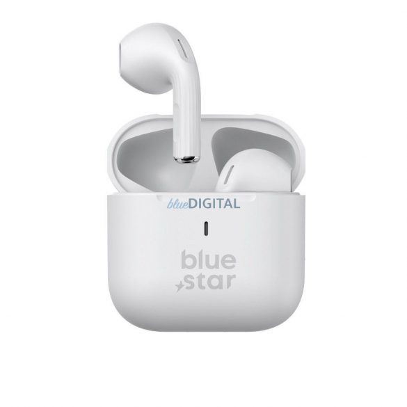 Căști bluetooth stereo cu carcasă de încărcare fără fir, TWS, alb, BlueStar TWS Nova Fi5 Mini