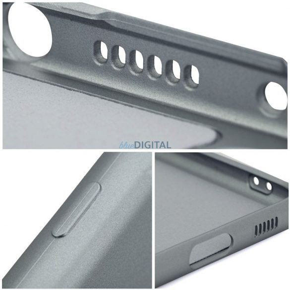 Husa spate Samsung Galaxy A35, carcasa TPU, gri, SM-A356, metalica