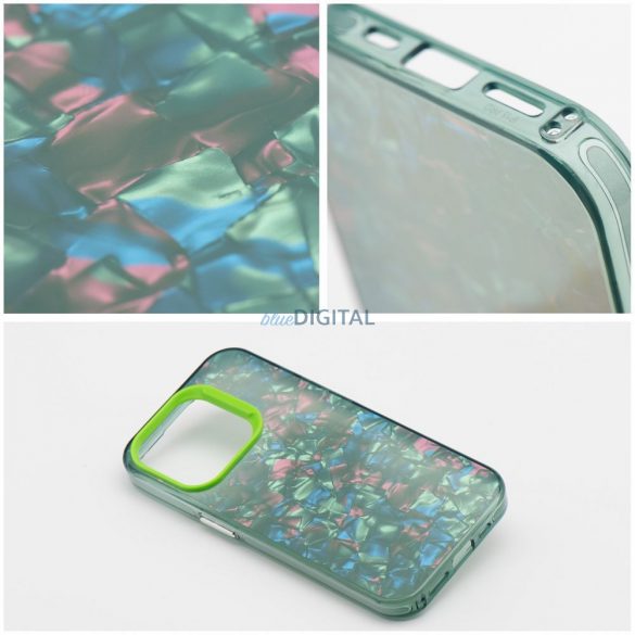 Carcasă spate iPhone 15 (6.1"), carcasă tare, carcasă TPU / PC, verde, Tutti Frutti