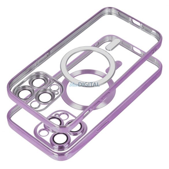 Carcasă spate iPhone 16 Pro (6.3"), carcasă TPU, protecție cameră foto, magsafe, violet, Electro Mag Cover