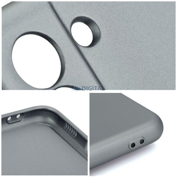 iPhone 16 (6.1") carcasă cu capac spate, carcasă TPU, gri, metalic