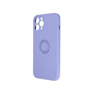 Husă cu spate inel pentru Samsung Galaxy A33, husă din silicon, interior din piele intoarsa, violet, SM-A336, prindere pentru degete