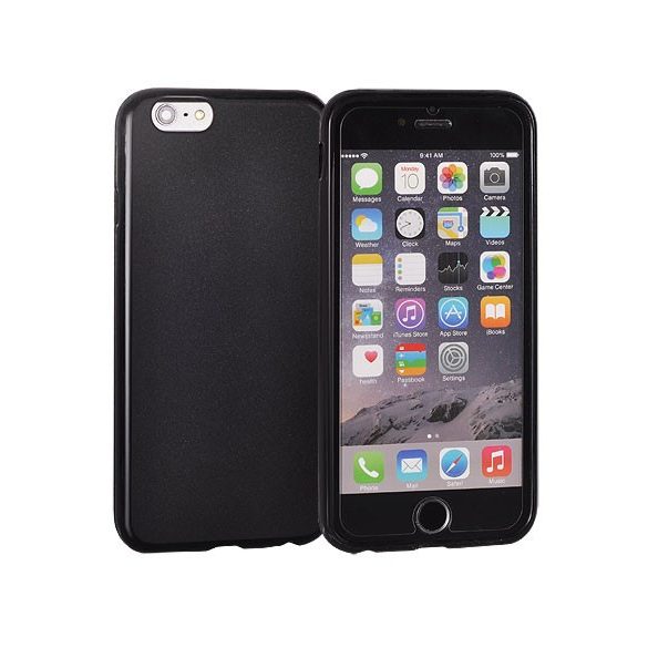 Husa din silicon pentru iPhone 14 (6.1"), husa din spate, neagra, mata