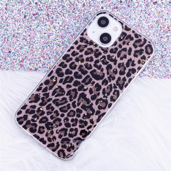 Samsung Galaxy A22 5G Husă spate, Husă TPU, SM-A226, Gold Glam Leopard 1