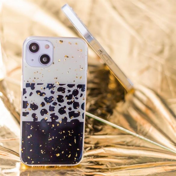 Samsung Galaxy A22 5G Husă spate, Husă TPU, SM-A226, Gold Glam Leopard 2