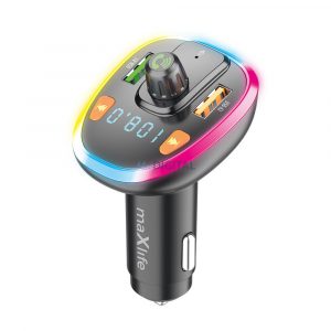 Transmițător FM Bluetooth, 2xUSB/SD card slot, 5V/3.1A/15.5W, negru, Maxlife MXFT-03