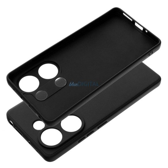 Husa din silicon Xiaomi Redmi Note 13 4G, carcasa spate, neagra, mata