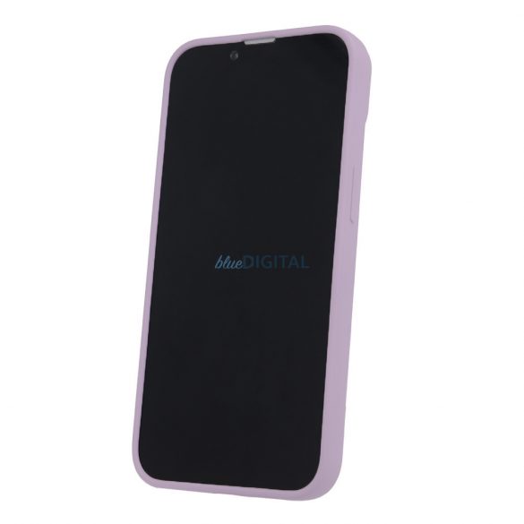 Husă din silicon pentru iPhone 14 (6.1"), Husă spate, interior din piele de căprioară, violet, mată, Husă din silicon