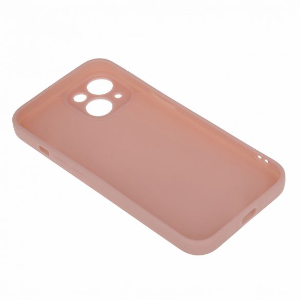 Husa din silicon pentru iPhone 12 / 12 Pro (6.1"), carcasa din spate, floare de piersic deschisa, mata