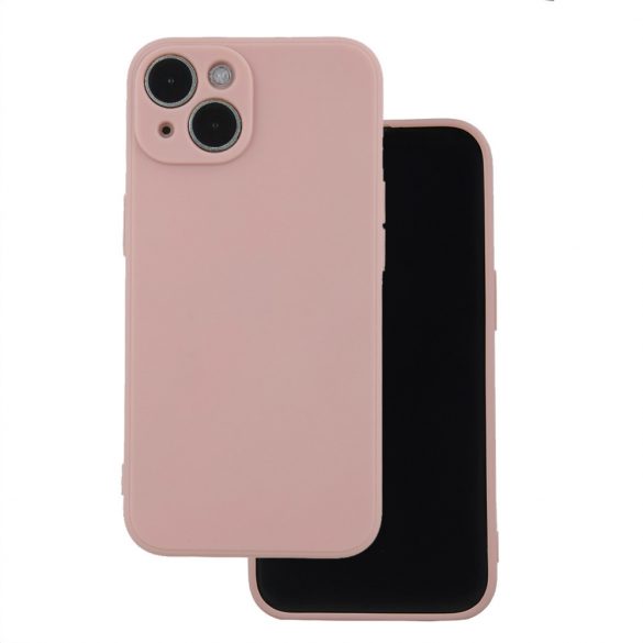 Husa din silicon pentru iPhone 13 (6.1"), carcasa din spate, floare de piersic deschisa la culoare, mata