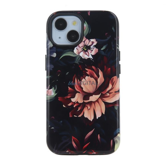 Husă din spate pentru iPhone 13 Pro (6.1"), carcasă rigidă, carcasă TPU/PC, model de flori, Bujor Decor