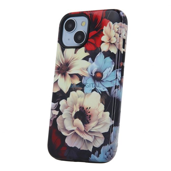 Husa spate iPhone 15 (6.1"), carcasa rigida, carcasa TPU/PC, model de flori, Decor Garden