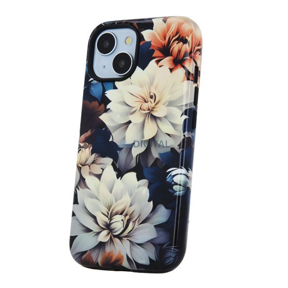 Carcasa spate iPhone 15 (6.1"), carcasa rigida, carcasa TPU/PC, model de flori, Decor Spring