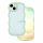 Carcasa spate iPhone 12 / 12 Pro (6.1"), carcasa TPU, cadru ondulat, transparent/verde, Wave