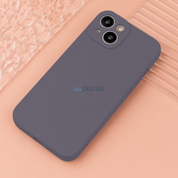 Xiaomi Redmi A3 Carcasă din silicon, Carcasă spate, interior din piele de căprioară, gri, mată, Carcasă din silicon