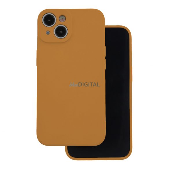 Xiaomi Redmi A3 Silicon Case, Back Case, interior piele de căprioară, maro, mat, Silicon Case