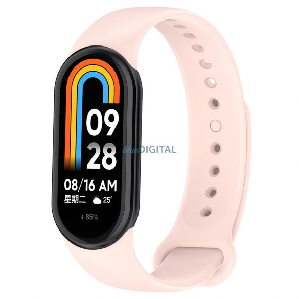 Curea ceas inteligent Xiaomi Mi Band 8, silicon, roz, Techsuit