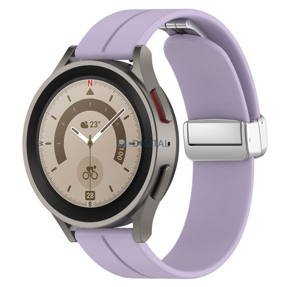 Samsung Galaxy Watch 4/5/Active 2 / Huawei Watch GT 3 / GT 3 Pro curea ceas inteligentă, silicon, violet, Techsuit