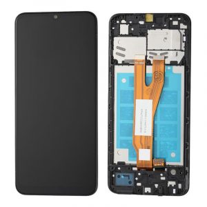 Samsung A032 Galaxy A03 Core negru din fabrică LCD + panou tactil cu cadru