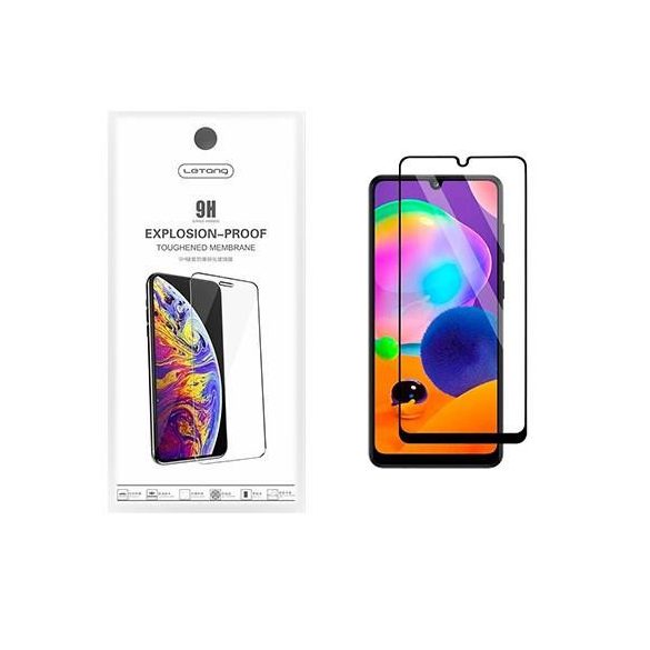 Letang Samsung A315 Galaxy A31 folie din sticlă frontală neagră de 0,3 mm