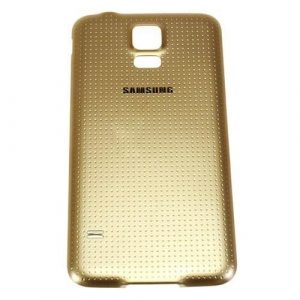 Capacul din spate al dispozitivului Samsung G900F Galaxy S5 auriu din fabrică