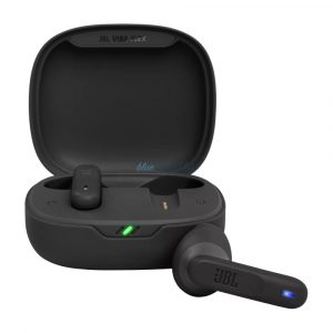 Căști stereo bluetooth cu carcasă de încărcare wireless, TWS, negru, JBL Vibe Flex