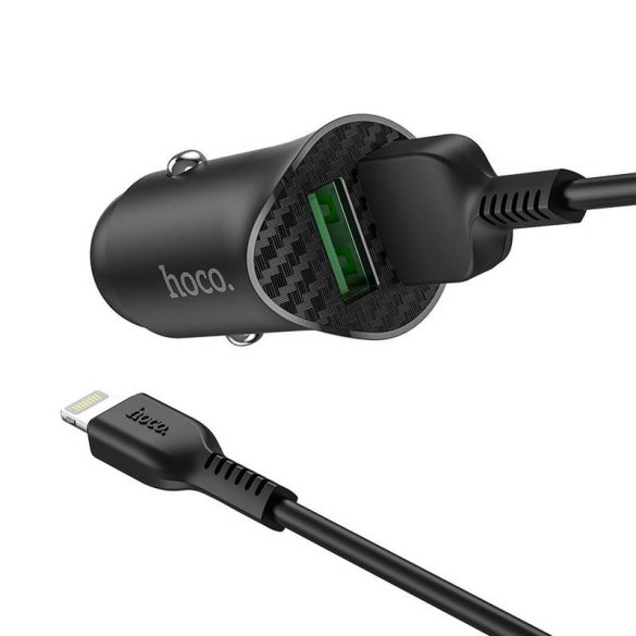 Cap incarcator trabuc Hoco Z39 negru 2USB 18W + cablu micro USB negru