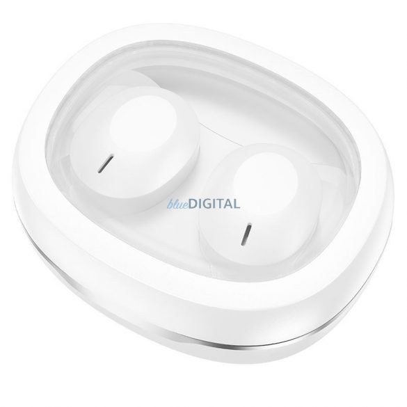 Căști stereo bluetooth cu carcasă de încărcare wireless, TWS, alb, Hoco EQ3