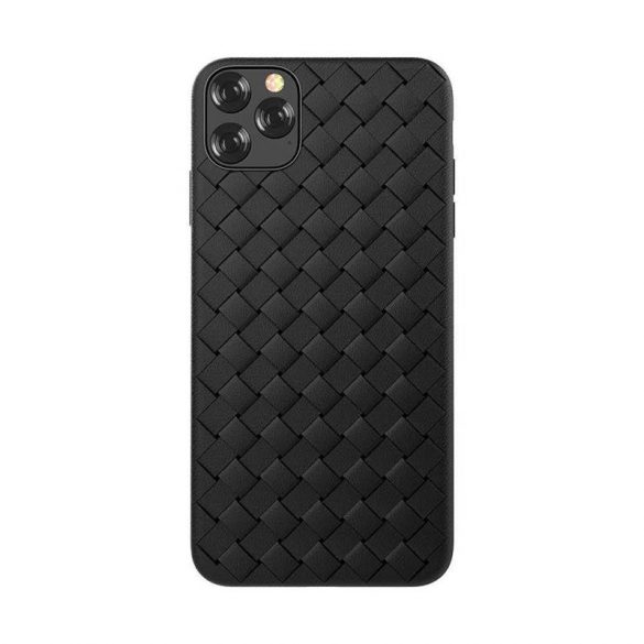 Carcasa din spate iPhone 11 Pro (5,8"), carcasa TPU, neagra, Devia Woven