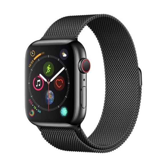 Apple Watch 1/2/3/4/5 ceas inteligent metalic, negru, 38/40/41mm, Devia Elegant Milanese