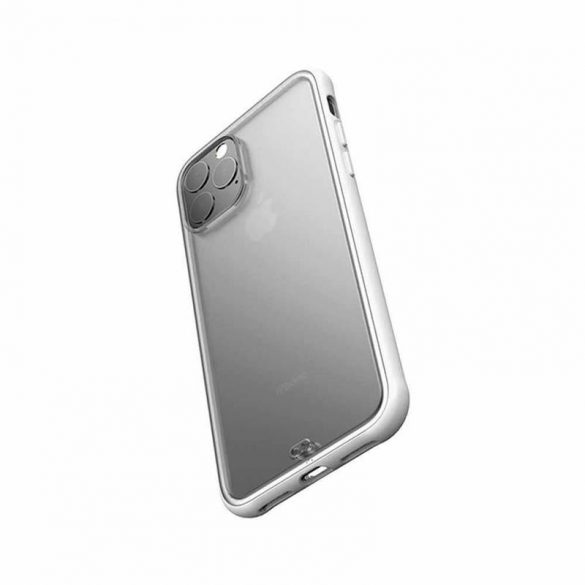 Husa spate iPhone 11 Pro (5.8"), transparenta / cu rama alba, Devia Soft Elegant