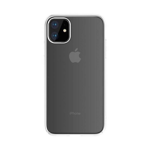 Husă tare pentru iPhone 11 Pro Max 2019 (6,5"), carcasă TPU, cadru transparent/argintiu, Devia Glimmer