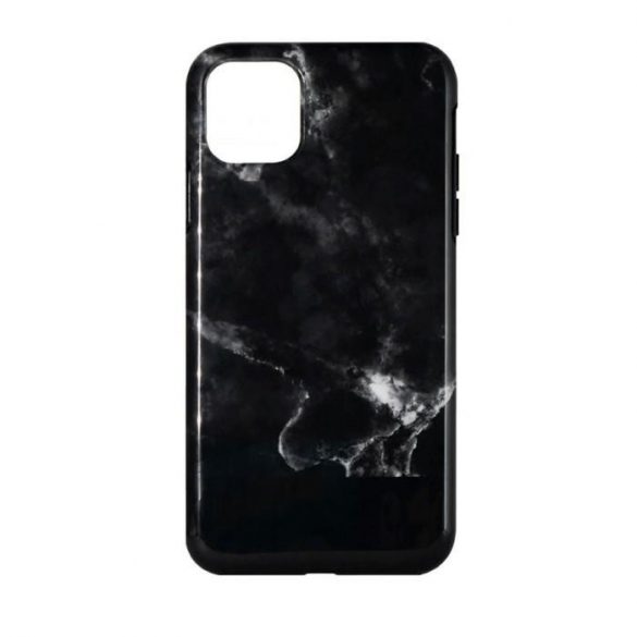 Carcasă din spate iPhone 11 Pro (5,8"), carcasă TPU, model marmură, negru, marmură Devia