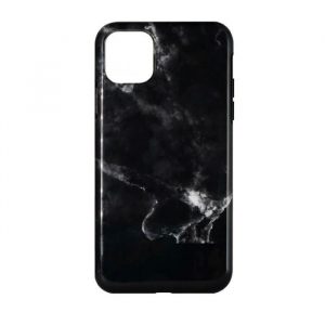 Carcasă din spate pentru iPhone 11 Pro Max 2019 (6,5"), carcasă TPU, model marmură, negru, marmură Devia