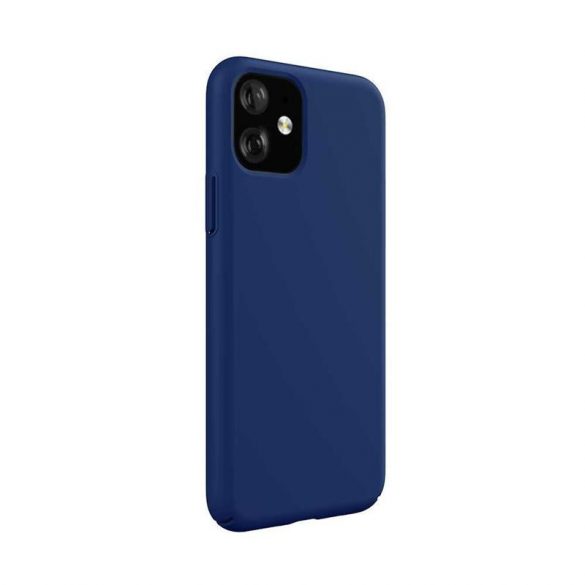 Husa spate iPhone 11 Pro (5,8"), husa din silicon, albastra, Devia Nature