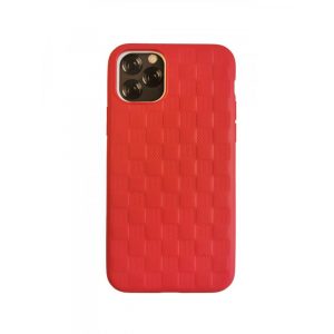 Carcasă din spate pentru iPhone 11 Pro (5,8"), carcasă TPU, model cub, roșu, Devia Woven 2